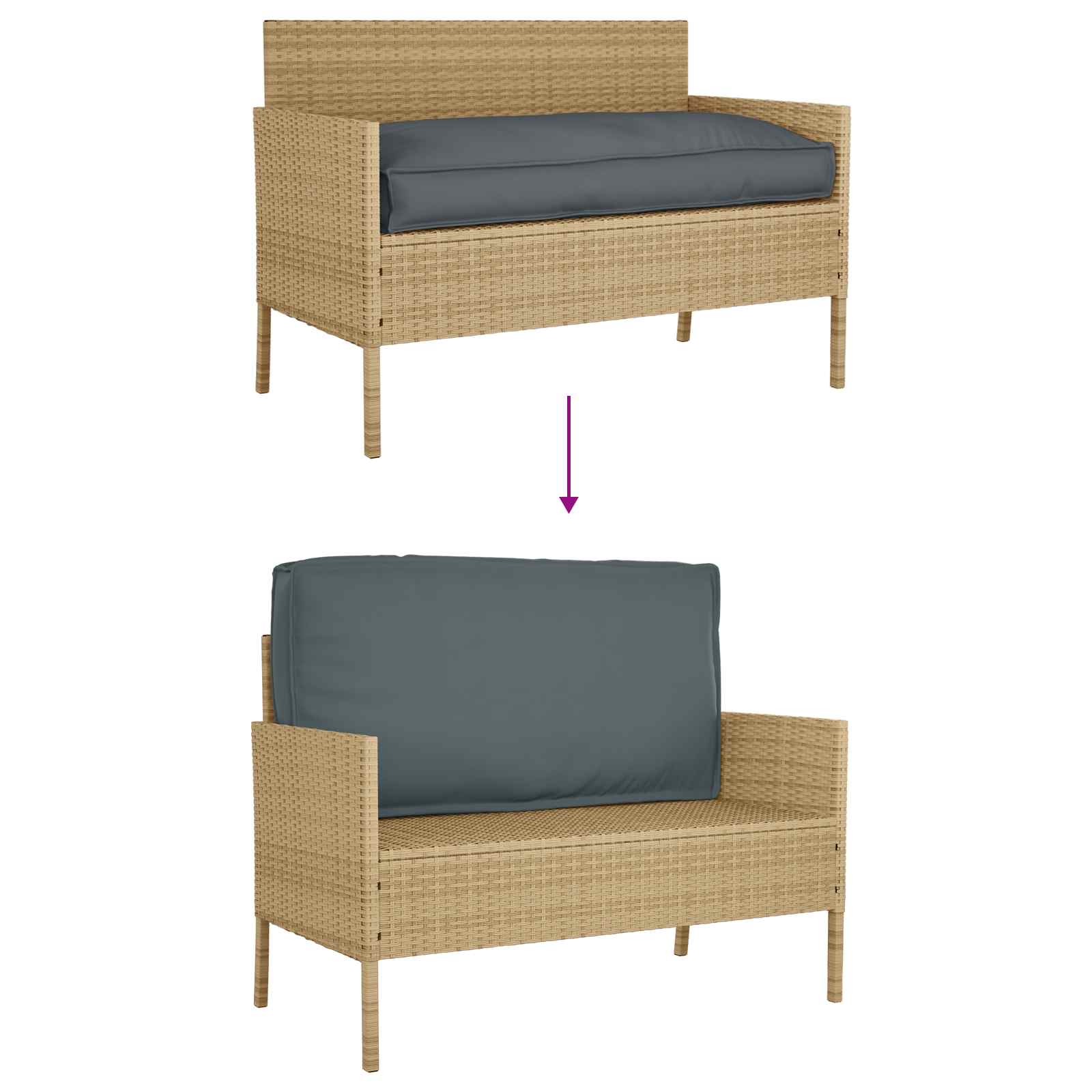 vidaXL Poduszka Antracyt 120 x 60 x 12 cm Materiał Oxford