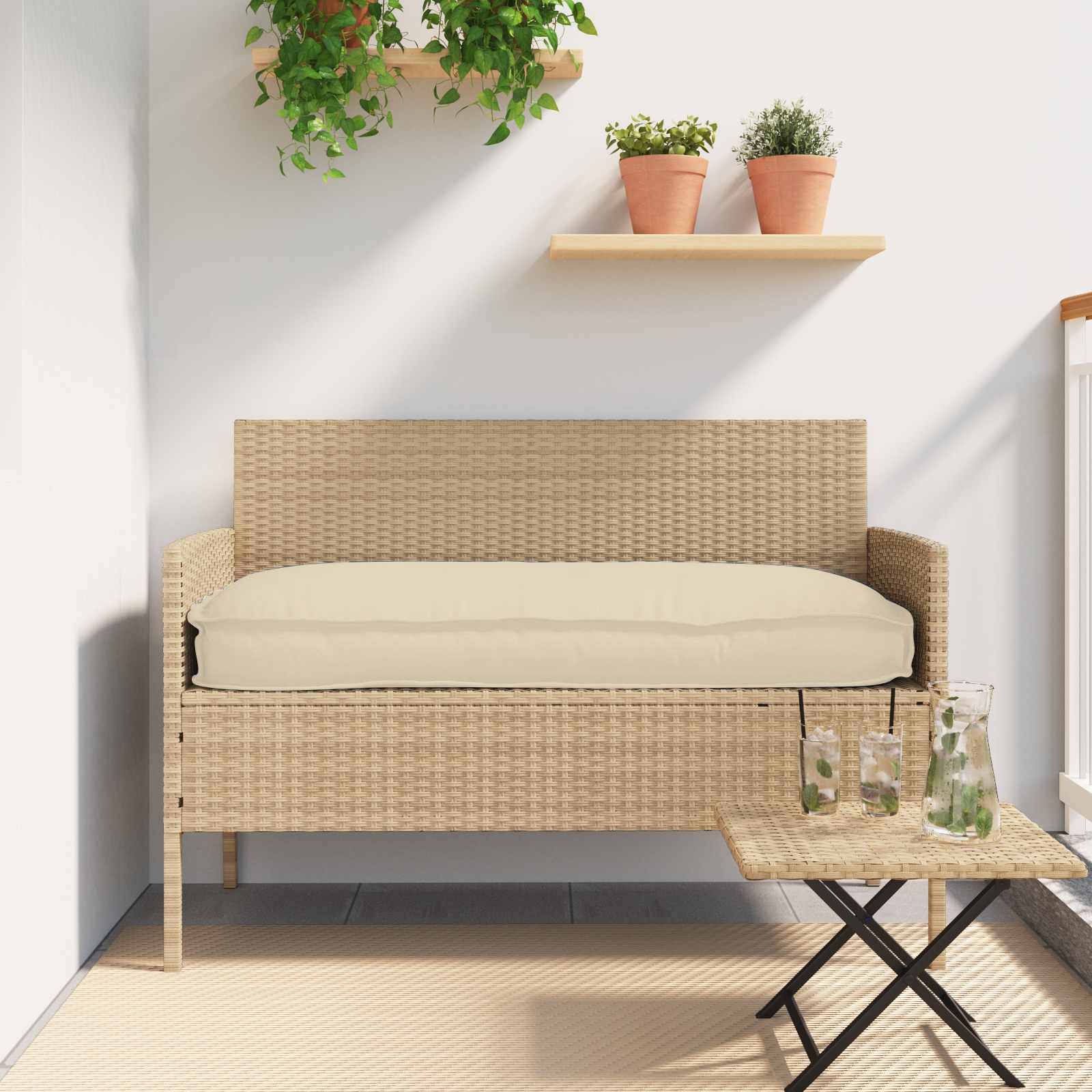 vidaXL Poduszka Beżowy 120 x 60 x 12 cm Materiał Oxford