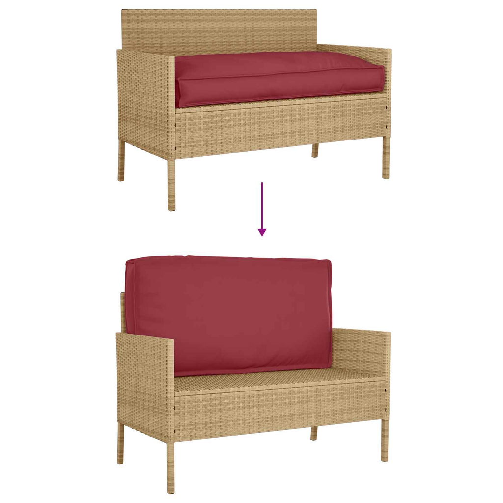 vidaXL Poduszka Czerwone wino 120 x 60 x 12 cm Materiał Oxford
