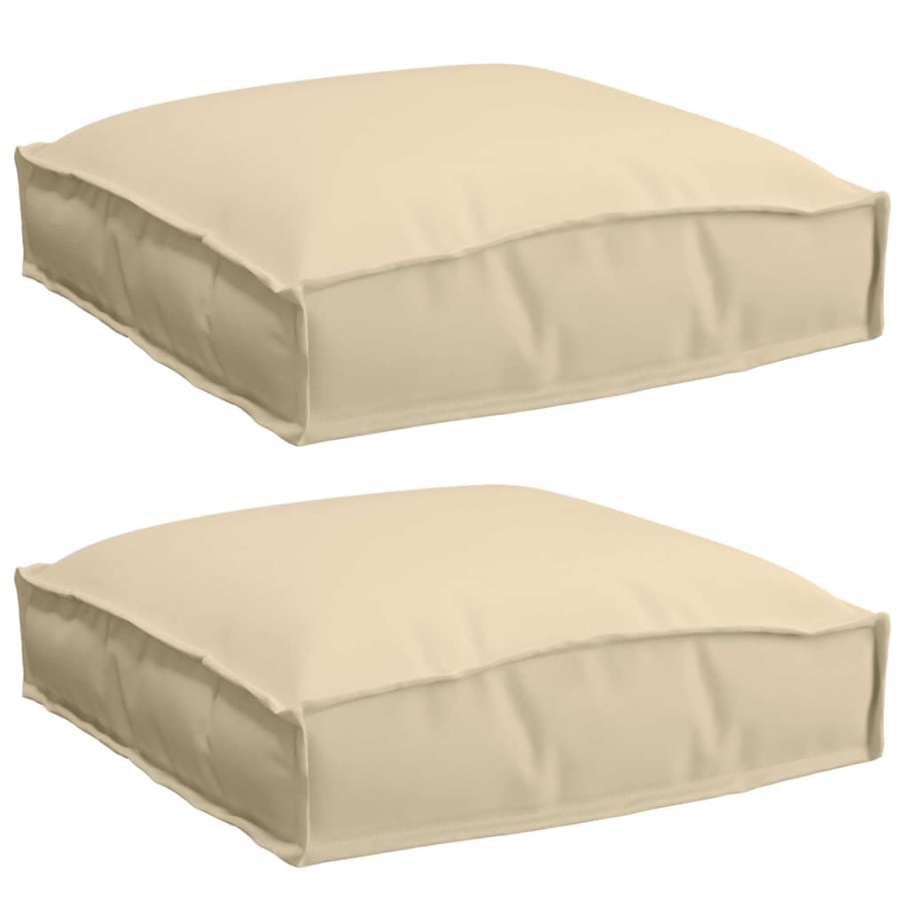 vidaXL Poduszka 2 pcs Beżowy 40 x 40 x 8 cm Materiał Oxford