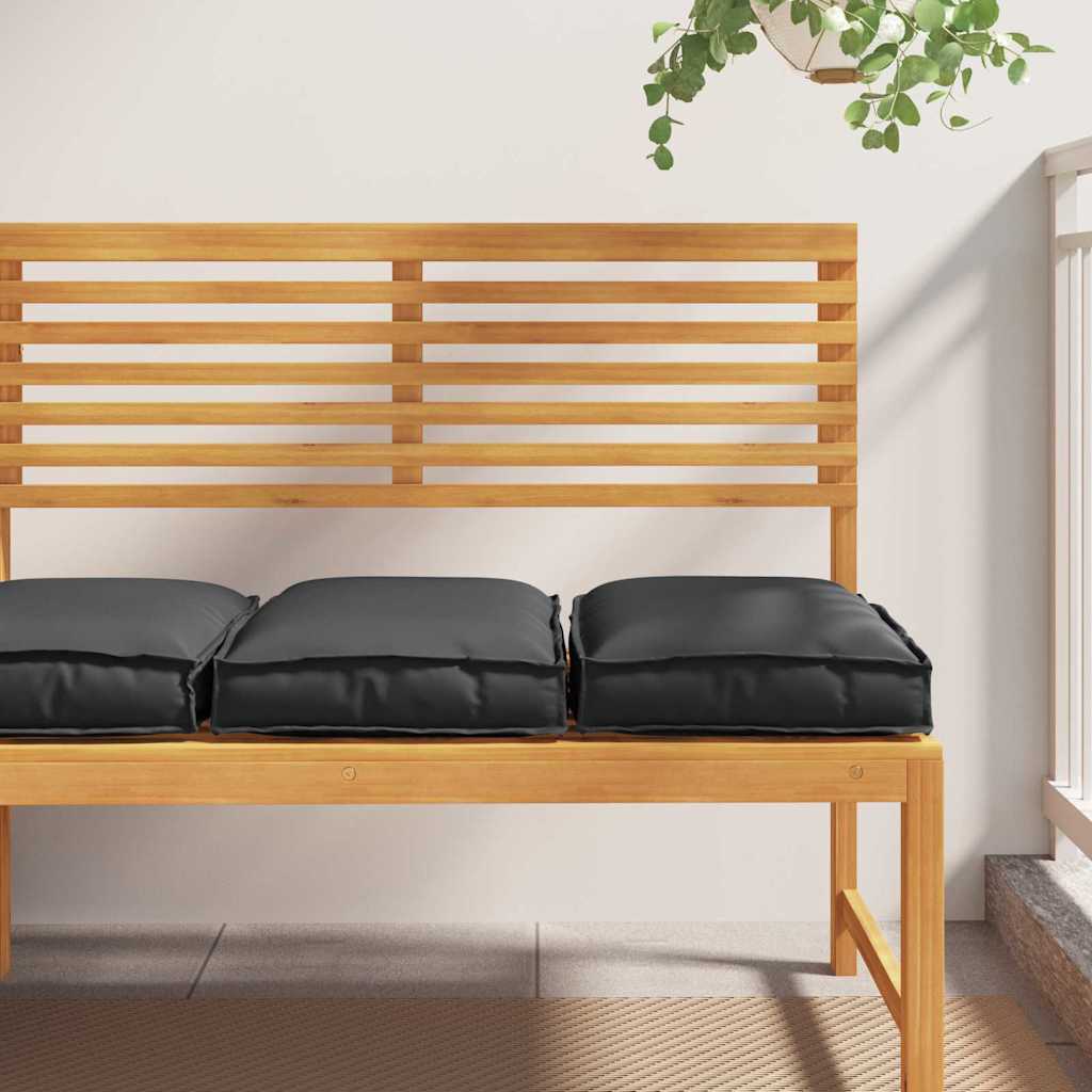vidaXL Poduszka 2 pcs Czarny 40 x 40 x 8 cm Materiał Oxford