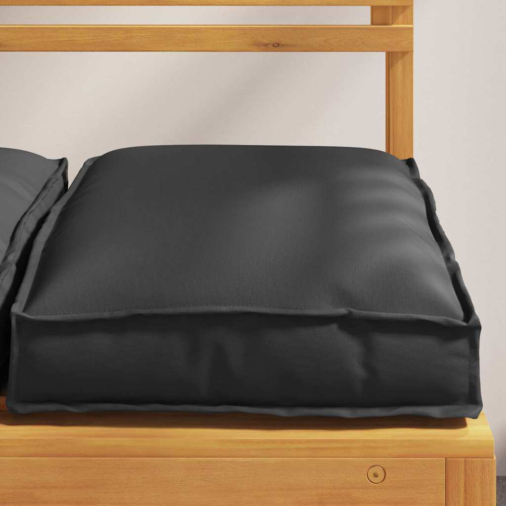 vidaXL Poduszka 2 pcs Czarny 40 x 40 x 8 cm Materiał Oxford