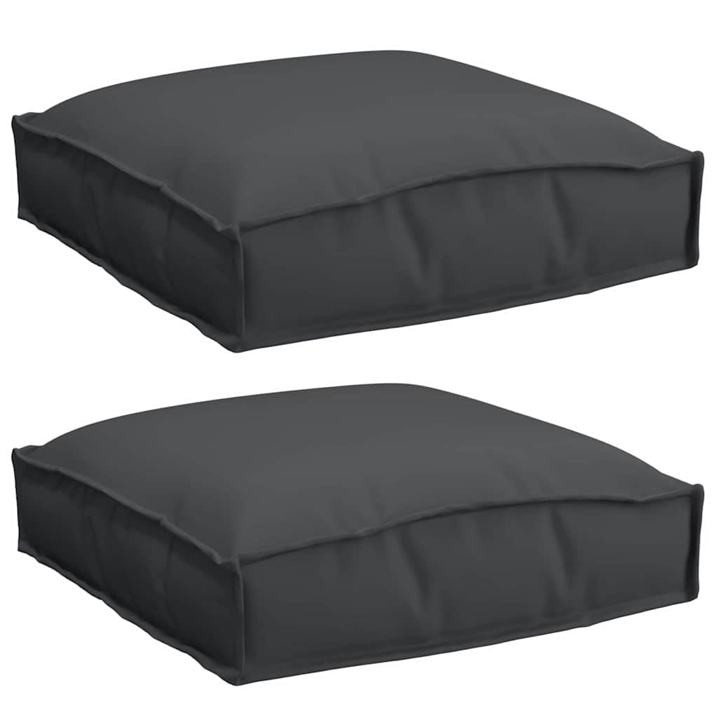 vidaXL Poduszka 2 pcs Czarny 40 x 40 x 8 cm Materiał Oxford