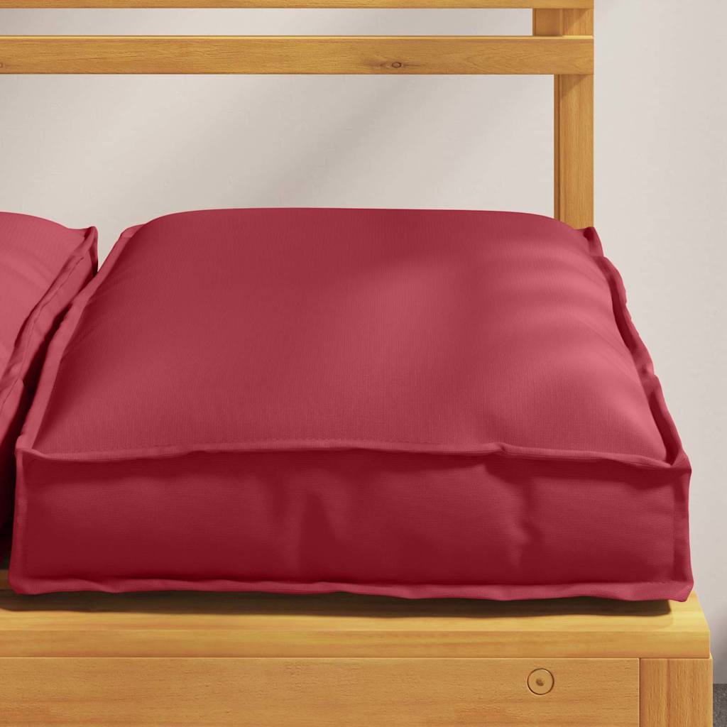 vidaXL Poduszka 2 pcs Czerwone wino 40 x 40 x 8 cm Materiał Oxford