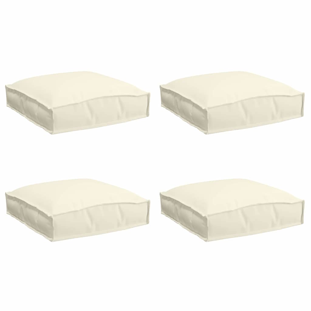 vidaXL Poduszka 4 pcs Kremowy 40 x 40 x 8 cm Materiał Oxford