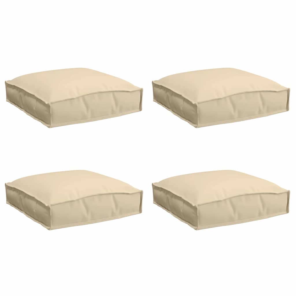 vidaXL Poduszka 4 pcs Beżowy 40 x 40 x 8 cm Materiał Oxford