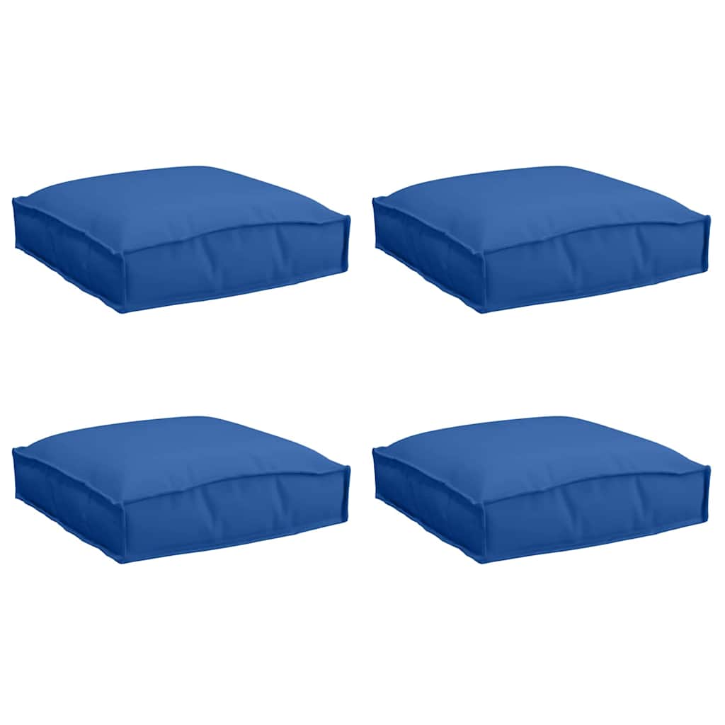 vidaXL Poduszka 4 pcs Niebieski królewski 40 x 40 x 8 cm