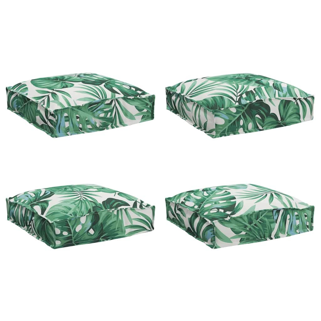 vidaXL Poduszka Liść 4 pcs Wzór liścia 40 x 40 x 8 cm Materiał Oxford