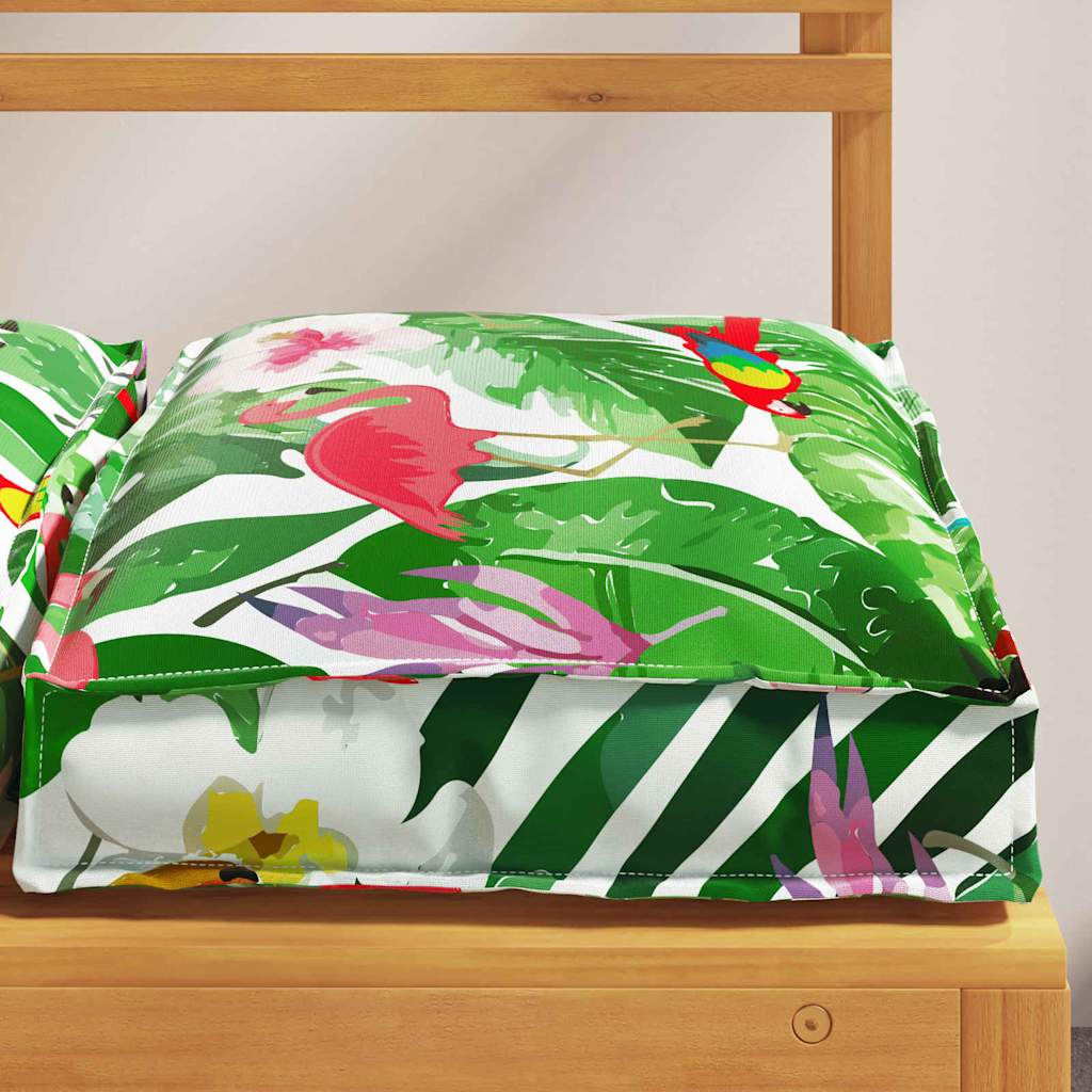 vidaXL Poduszka 4 pcs Wielokolorowe 40 x 40 x 8 cm Materiał Oxford