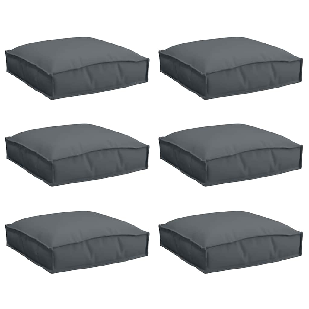 vidaXL Poduszka 6 pcs Antracyt 40 x 40 x 8 cm Materiał Oxford