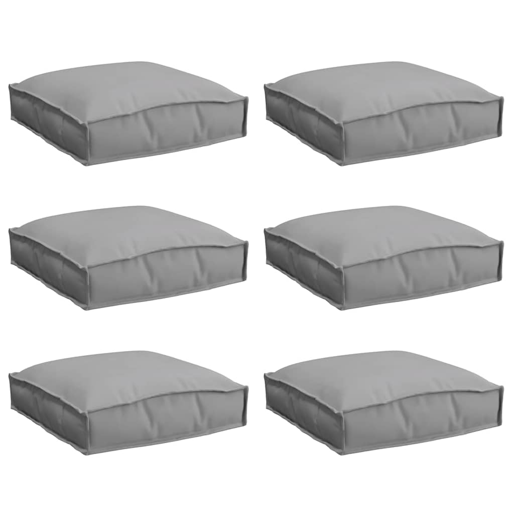 vidaXL Poduszka 6 pcs Szary 40 x 40 x 8 cm Materiał Oxford