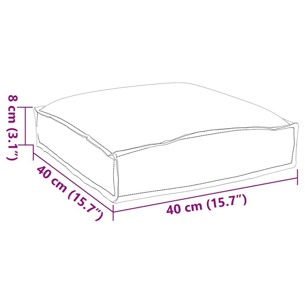 vidaXL Poduszka 6 pcs Wielokolorowe 40 x 40 x 8 cm Materiał Oxford