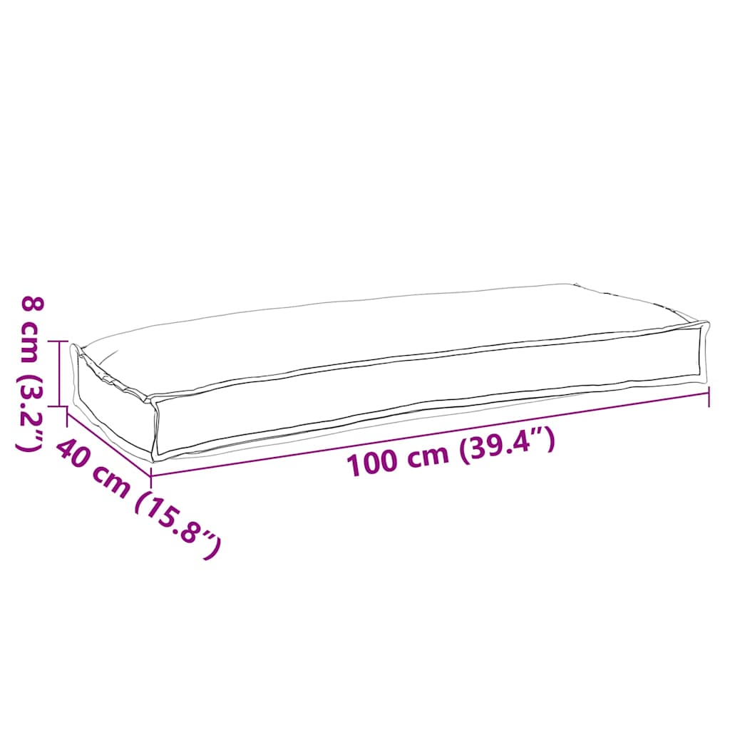 vidaXL Poduszka Materiał Oxford Beżowy 100 x 40 x 8 cm