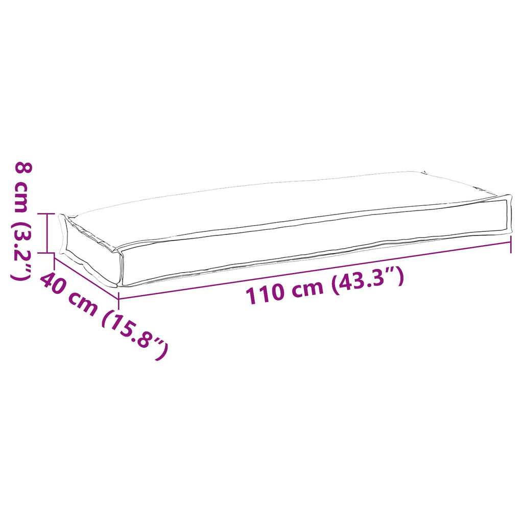 vidaXL Poduszka Czerwone wino 110 x 40 x 8 cm Materiał Oxford