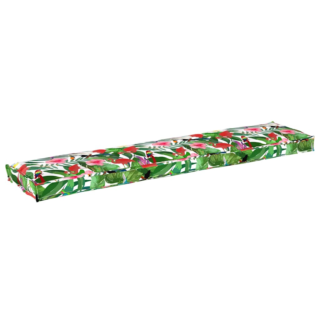 vidaXL Poduszka na paletę Kwiatowy Tropikalna dżungla 180 x 40 x 8 cm