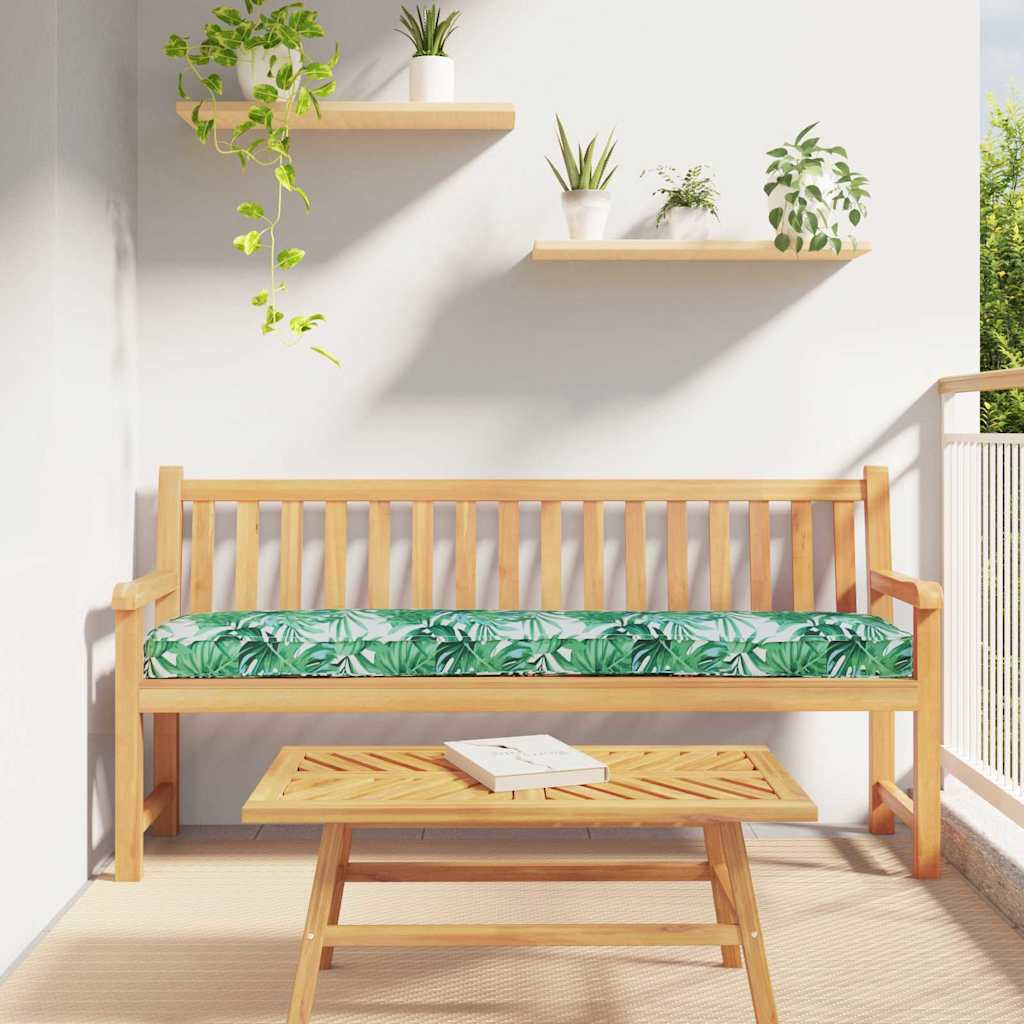 vidaXL Poduszka na paletę Wzór liścia 200 x 40 x 8 cm Materiał Oxford