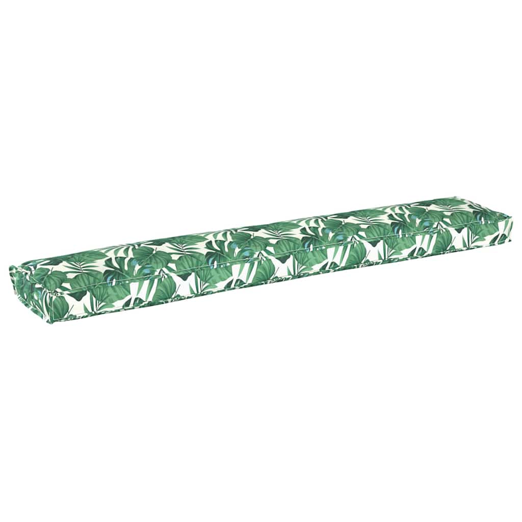 vidaXL Poduszka na paletę Wzór liścia 200 x 40 x 8 cm Materiał Oxford