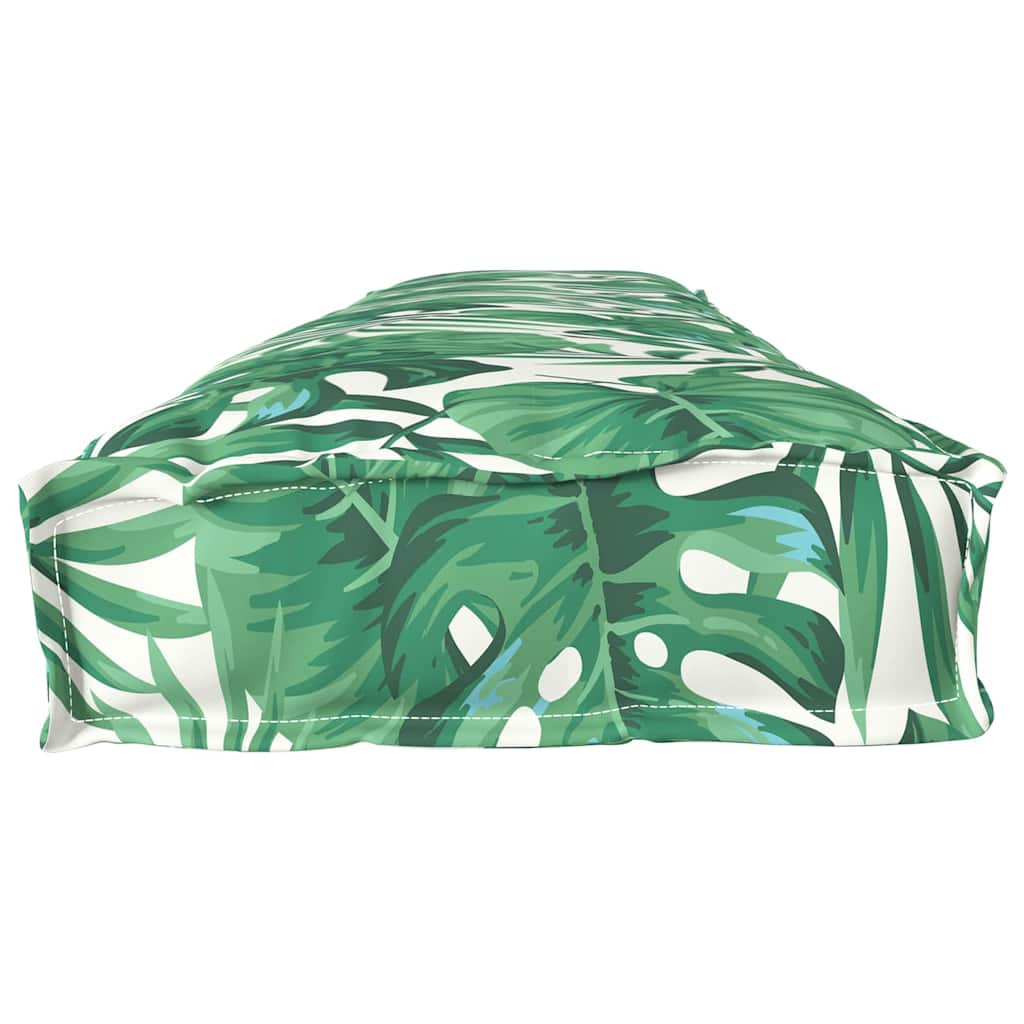 vidaXL Poduszka na paletę Wzór liścia 200 x 40 x 8 cm Materiał Oxford