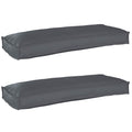 vidaXL Zestaw poduszek na paletę 2 pcs Antracyt 100 x 40 x 8 cm
