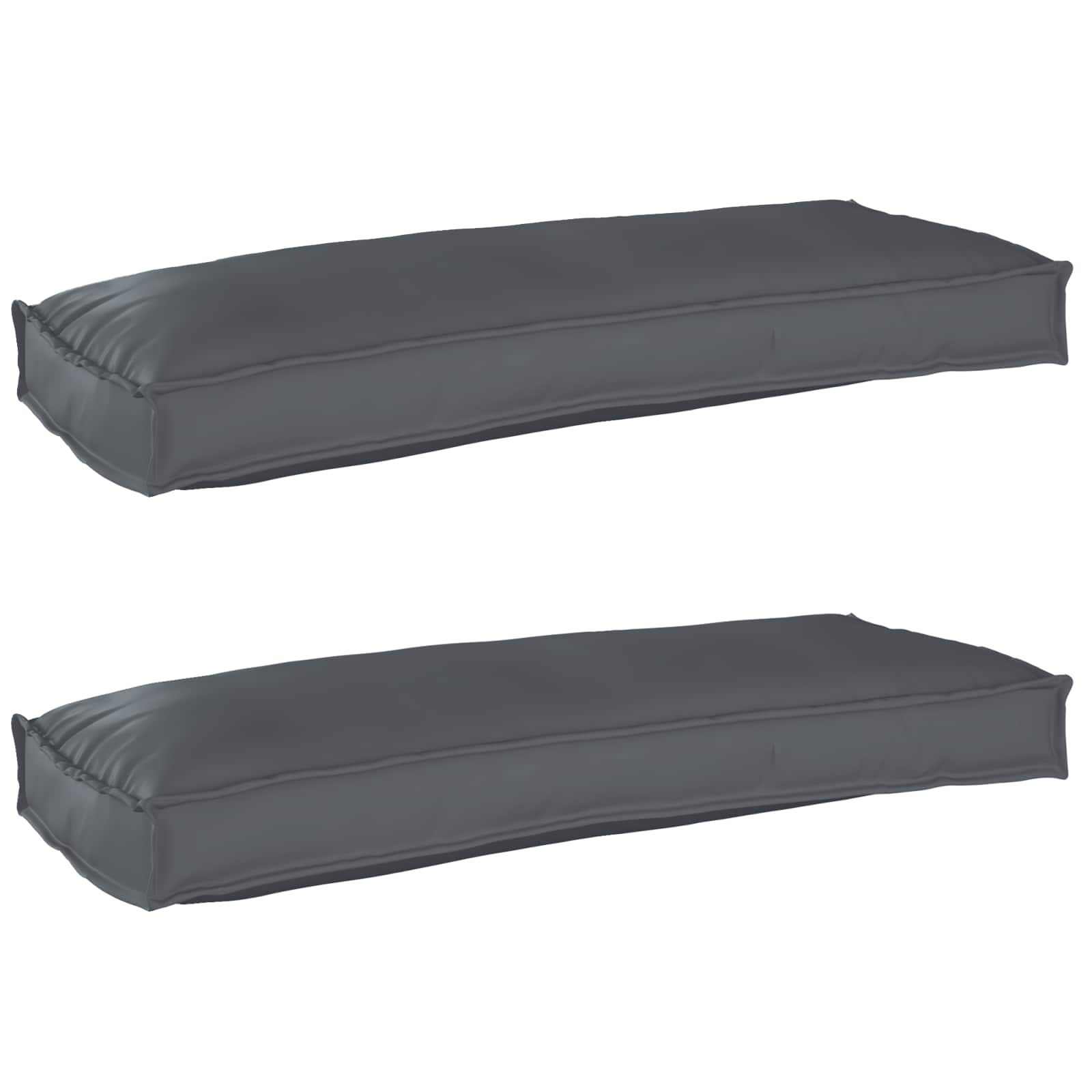 vidaXL Zestaw poduszek na paletę 2 pcs Antracyt 100 x 40 x 8 cm