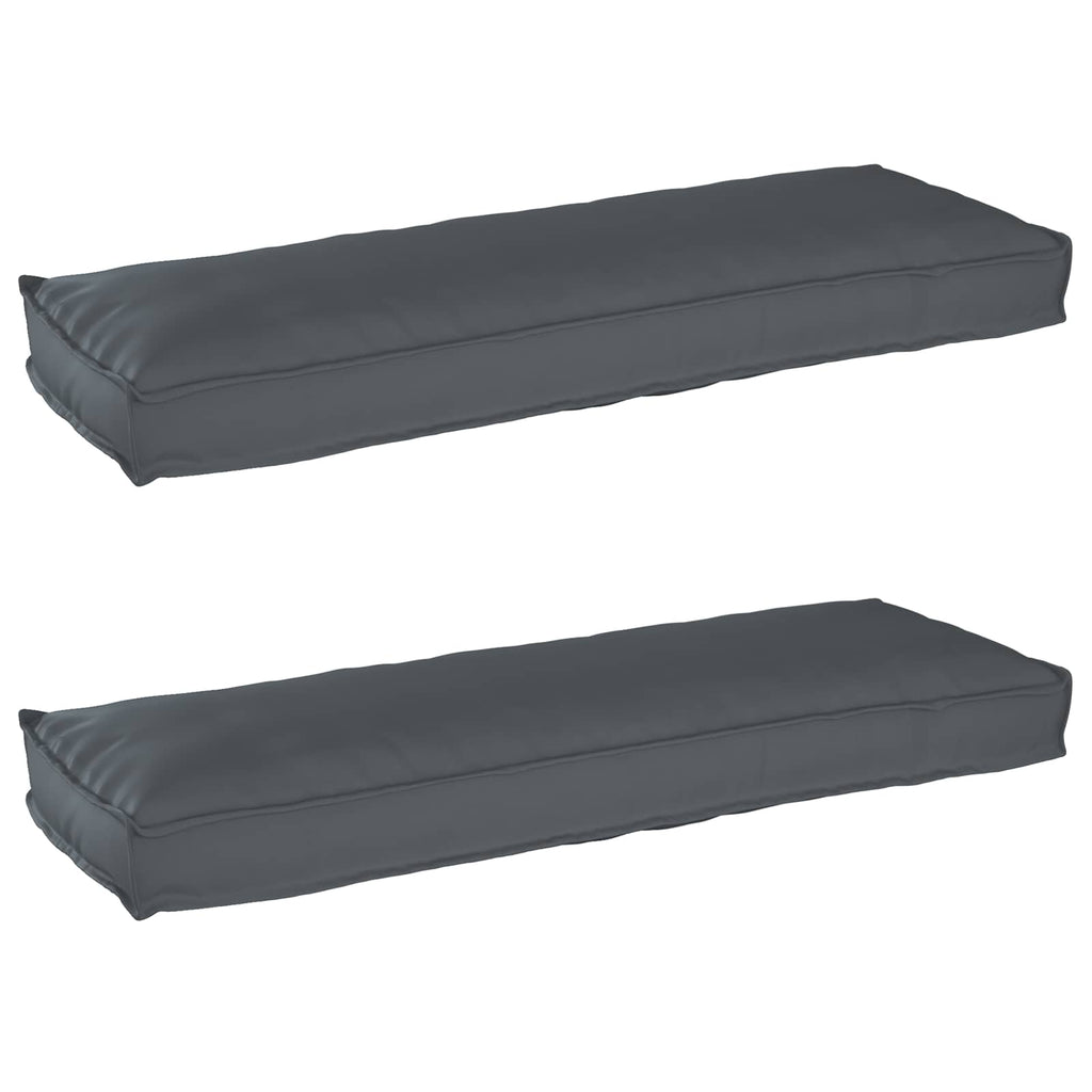 vidaXL Zestaw poduszek na paletę 2 pcs Antracyt 120 x 40 x 8 cm