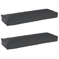 vidaXL Zestaw poduszek na paletę 2 pcs Czarny 120 x 40 x 8 cm