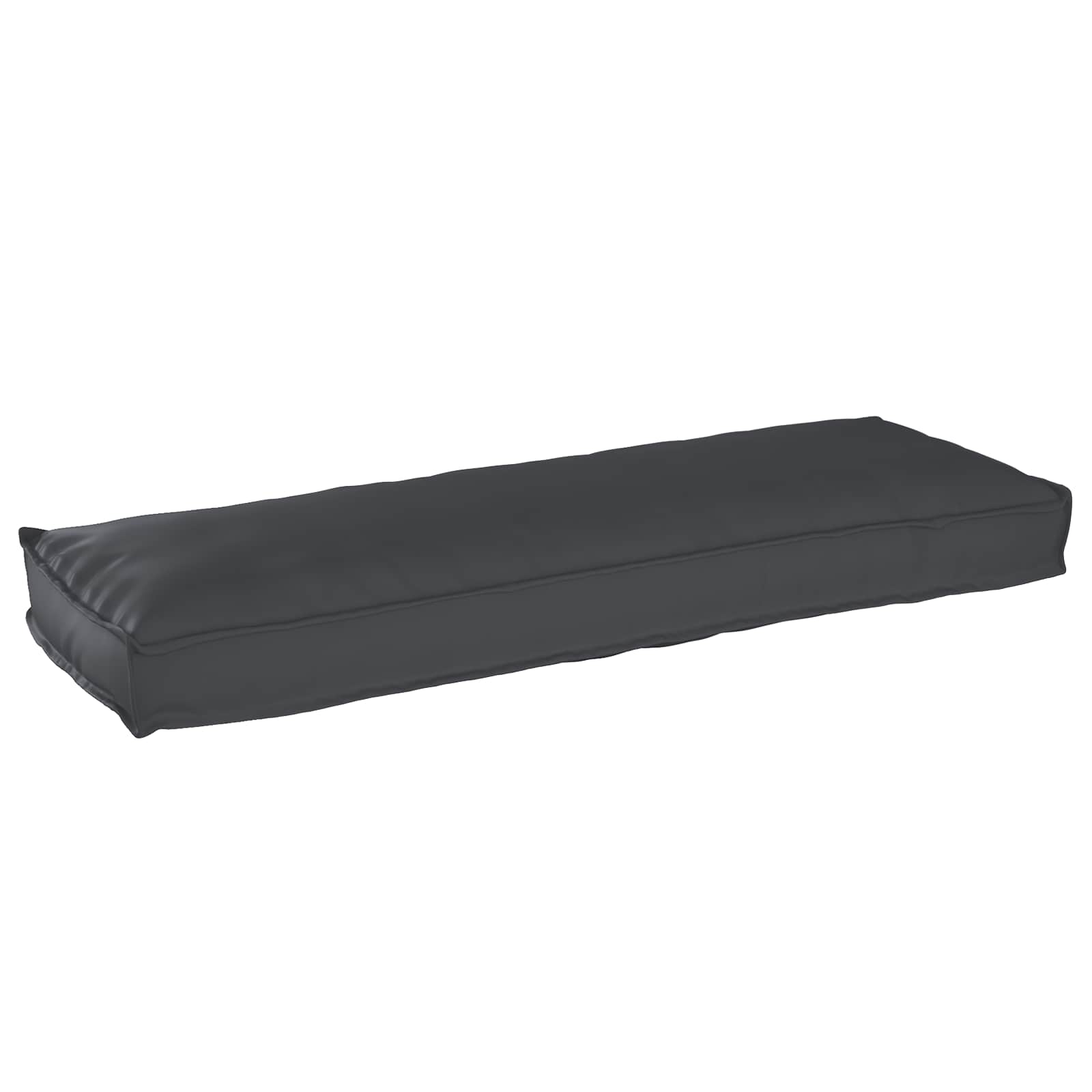 vidaXL Zestaw poduszek na paletę 2 pcs Czarny 120 x 40 x 8 cm