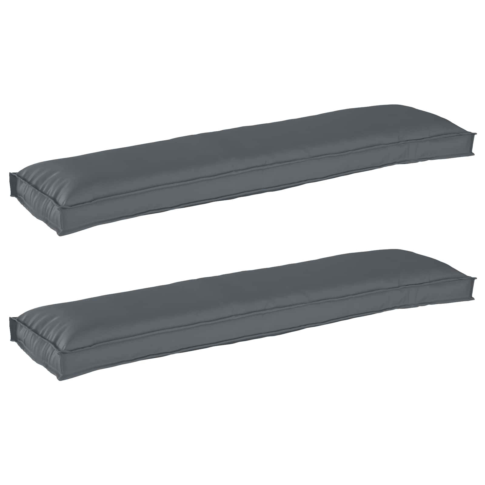vidaXL Zestaw poduszek na paletę 2 pcs Antracyt 150 x 40 x 8 cm