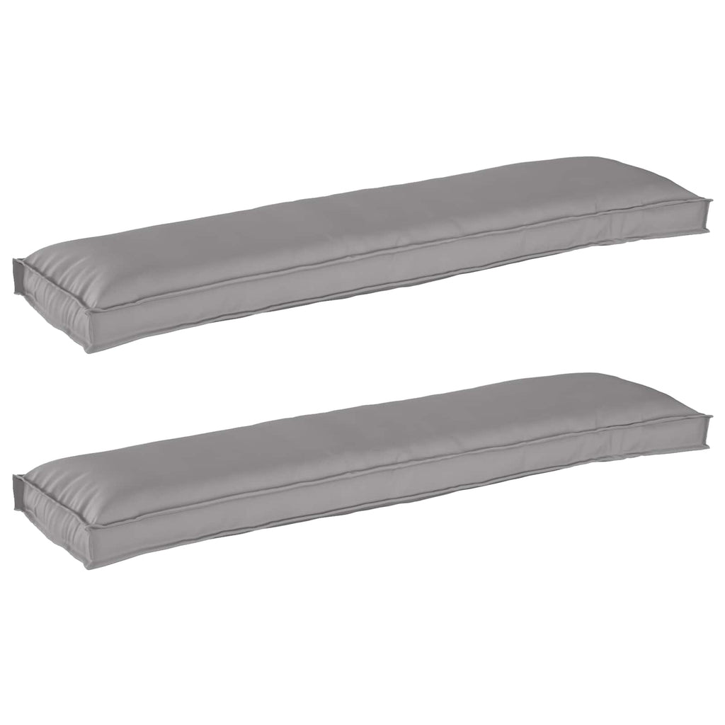 vidaXL Zestaw poduszek na paletę 2 pcs Szary 150 x 40 x 8 cm