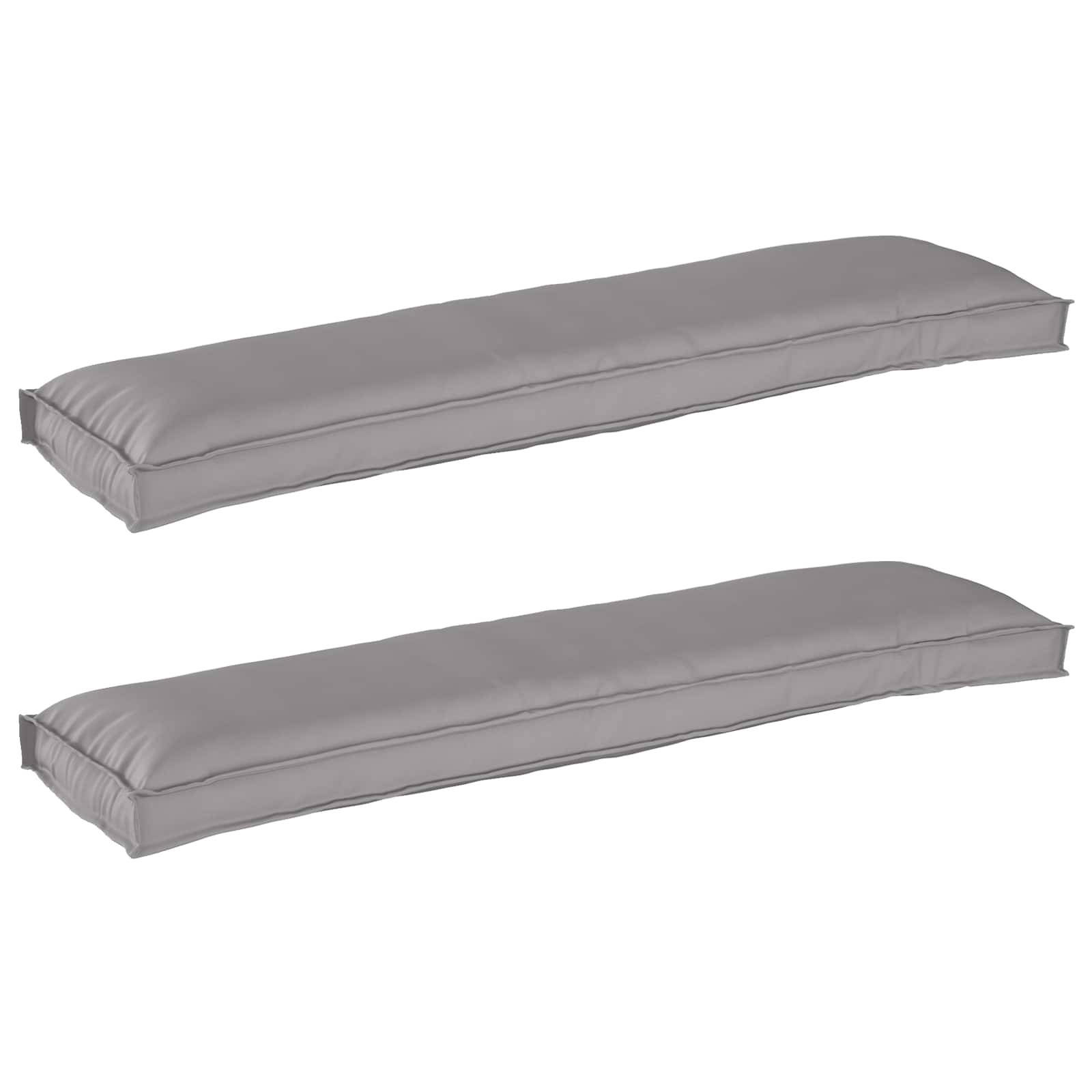vidaXL Zestaw poduszek na paletę 2 pcs Szary 150 x 40 x 8 cm