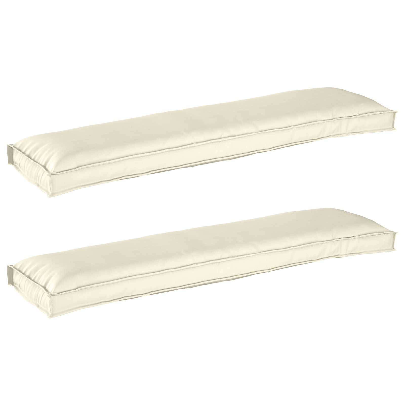 vidaXL Zestaw poduszek na paletę 2 pcs Kremowy 150 x 40 x 8 cm