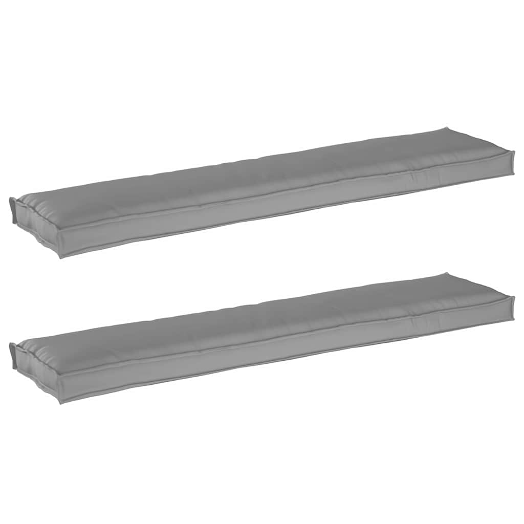 vidaXL Zestaw poduszek na paletę 2 pcs Szary 180 x 40 x 8 cm
