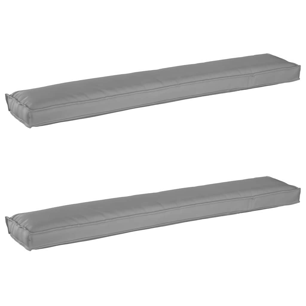 vidaXL Zestaw poduszek na paletę 2 pcs Szary 200 x 40 x 8 cm