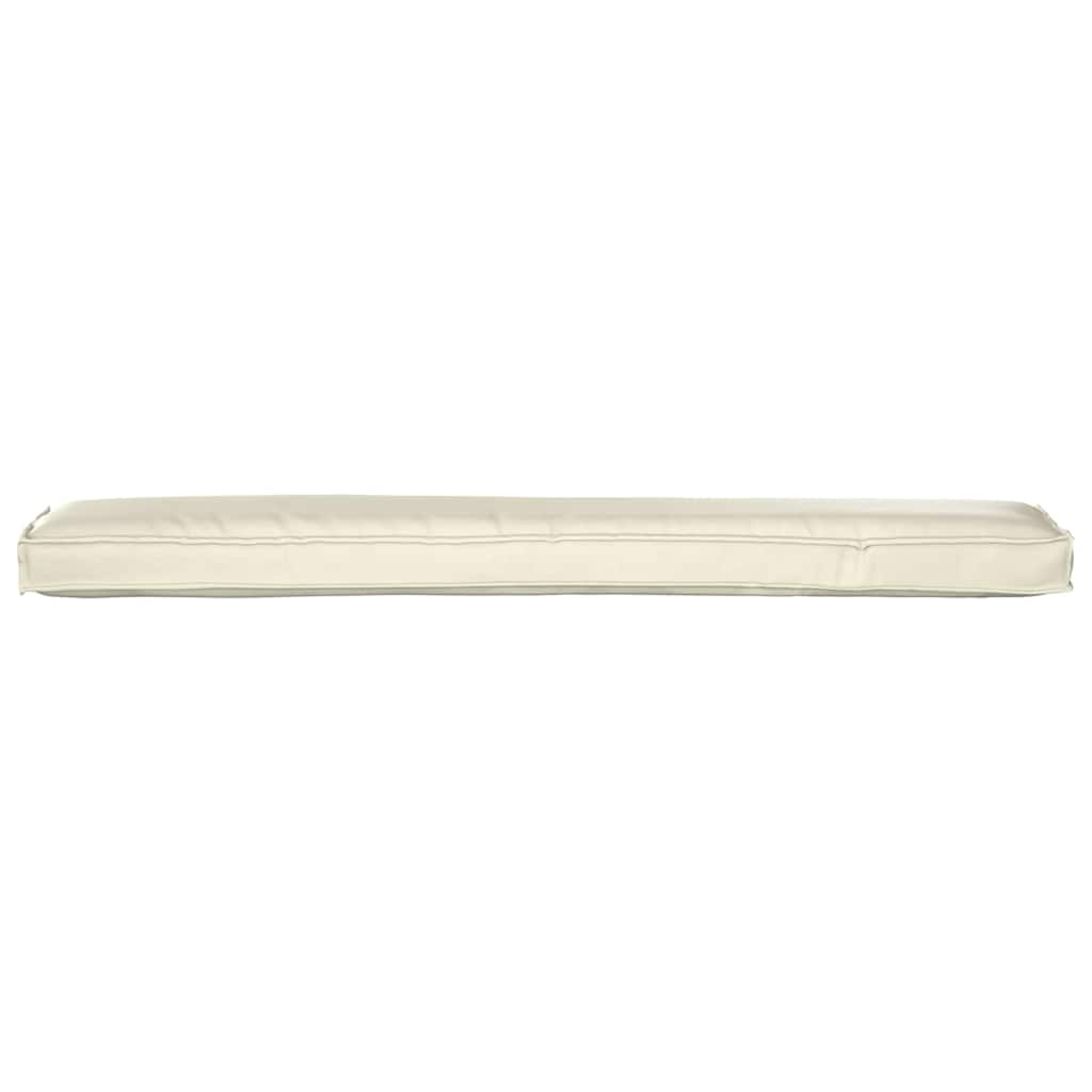 vidaXL Zestaw poduszek na paletę 2 pcs Kremowy 200 x 40 x 8 cm