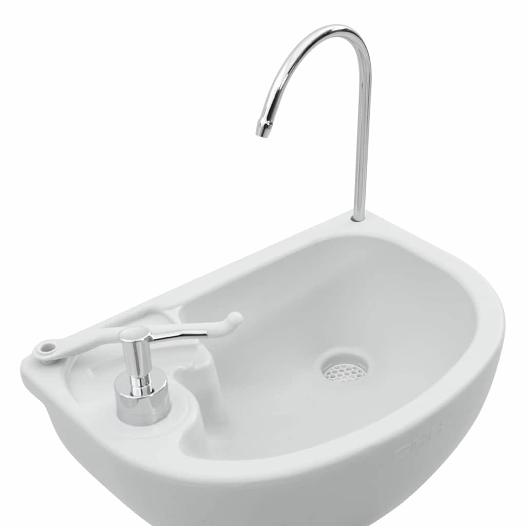 vidaXL Zestaw toalety campingowej 2 pcs Szary i biały