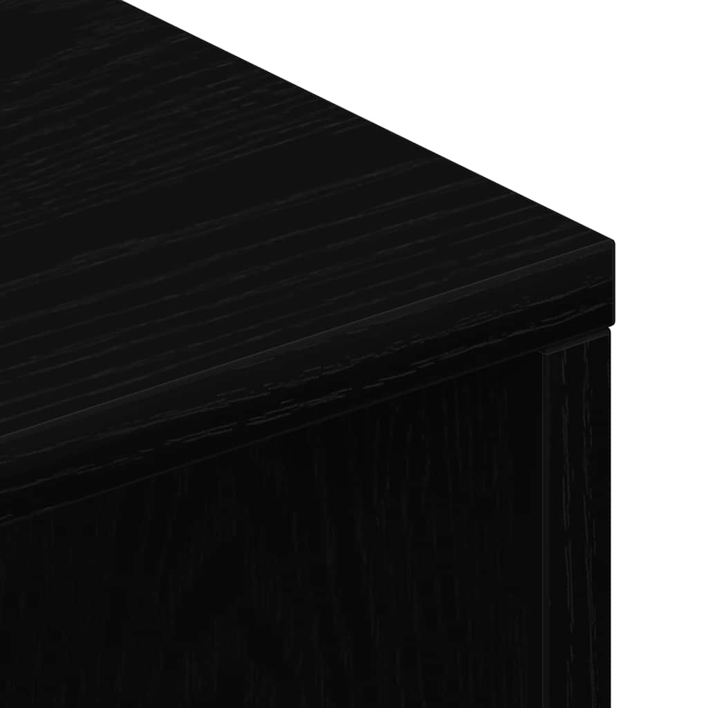 vidaXL Szafka RTV Czarny Dąb 100x40x40 cm Drewno klejone