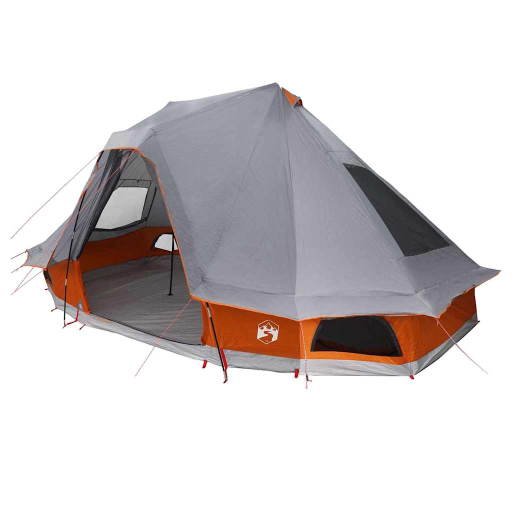 vidaXL Namiot Tipi Szary i pomarańczowy 466 x 310 x 240 cm tafta