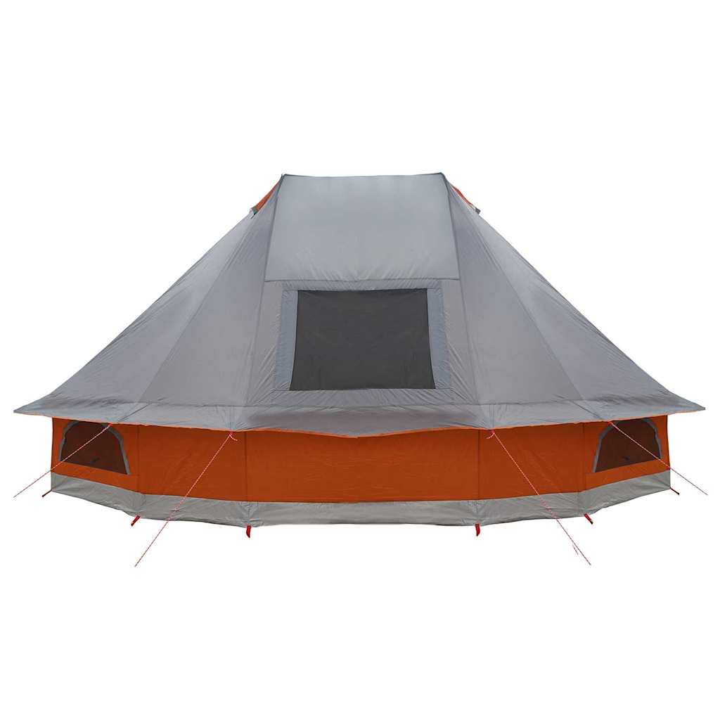 vidaXL Namiot Tipi Szary i pomarańczowy 466 x 310 x 240 cm tafta