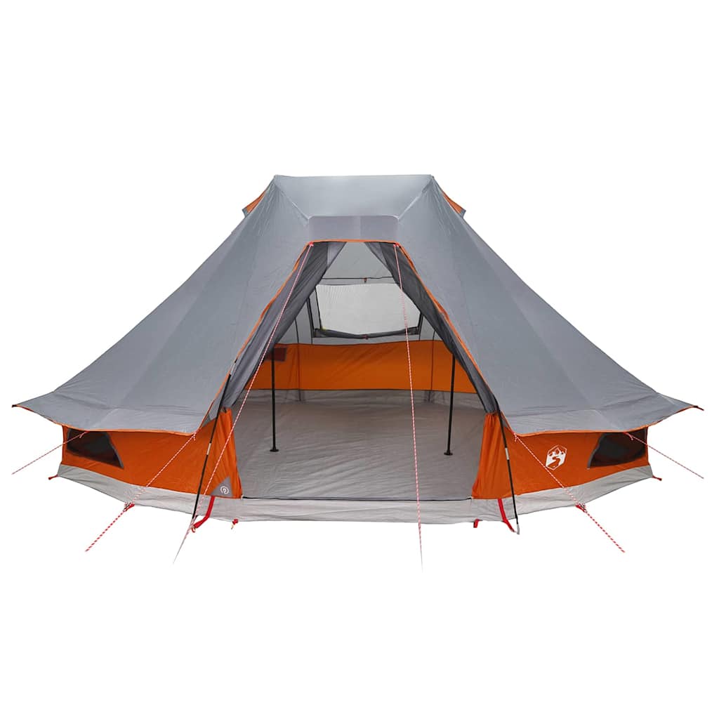 vidaXL Namiot Tipi Szary i pomarańczowy 466 x 310 x 240 cm tafta