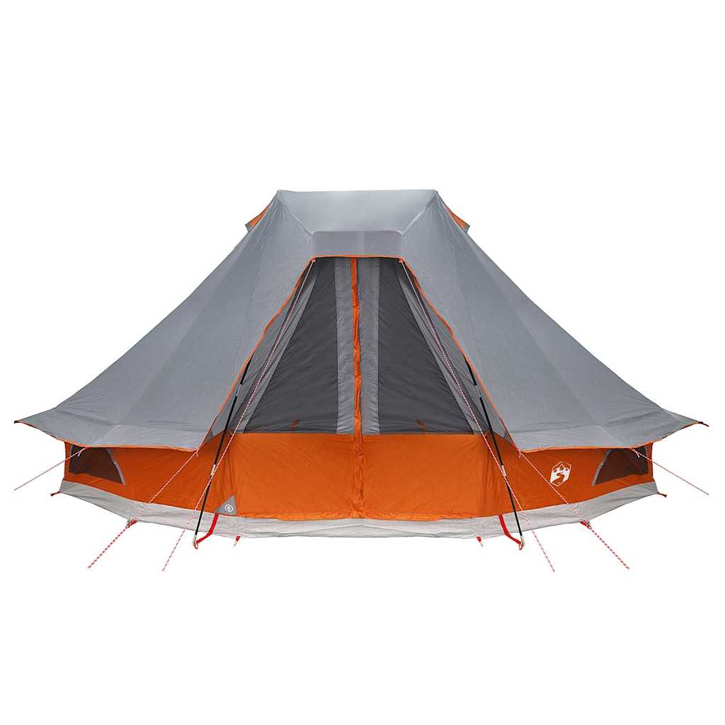 vidaXL Namiot Tipi Szary i pomarańczowy 466 x 310 x 240 cm tafta