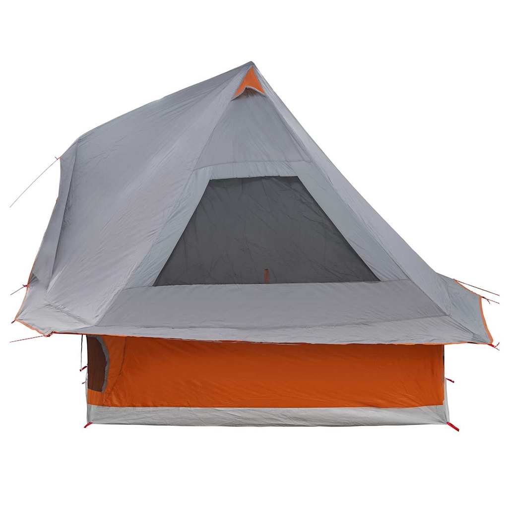 vidaXL Namiot Tipi Szary i pomarańczowy 466 x 310 x 240 cm tafta