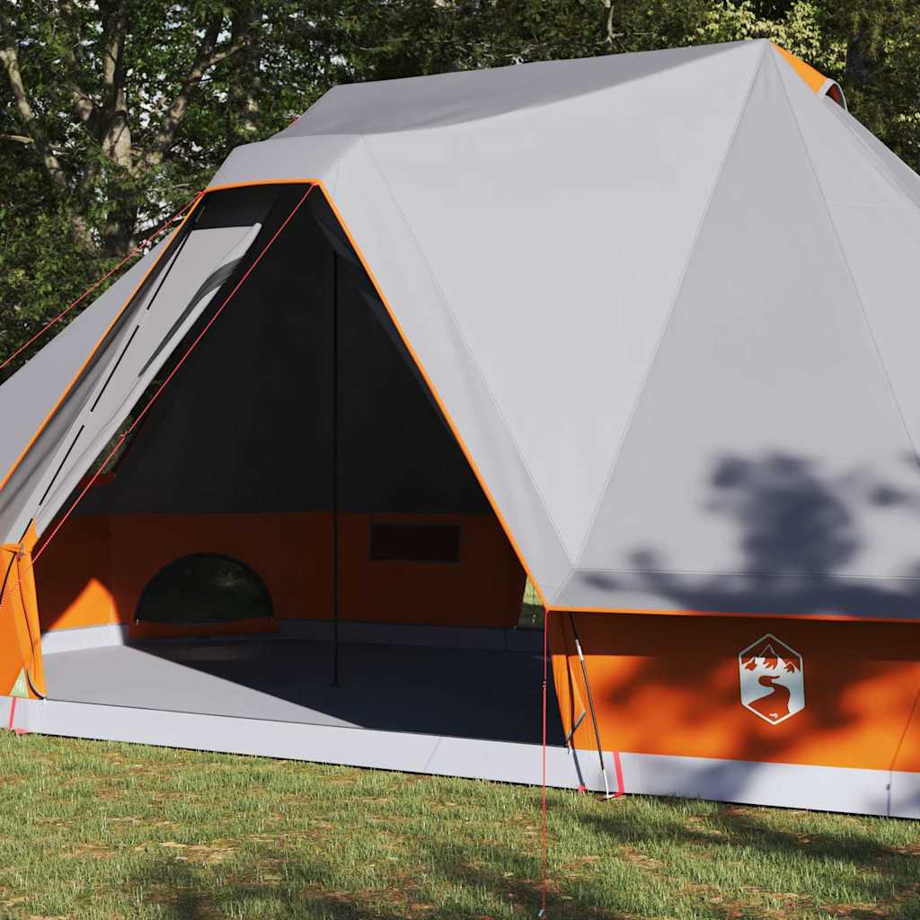 vidaXL Namiot Tipi Szary i pomarańczowy 680 x 430 x 270 cm tafta