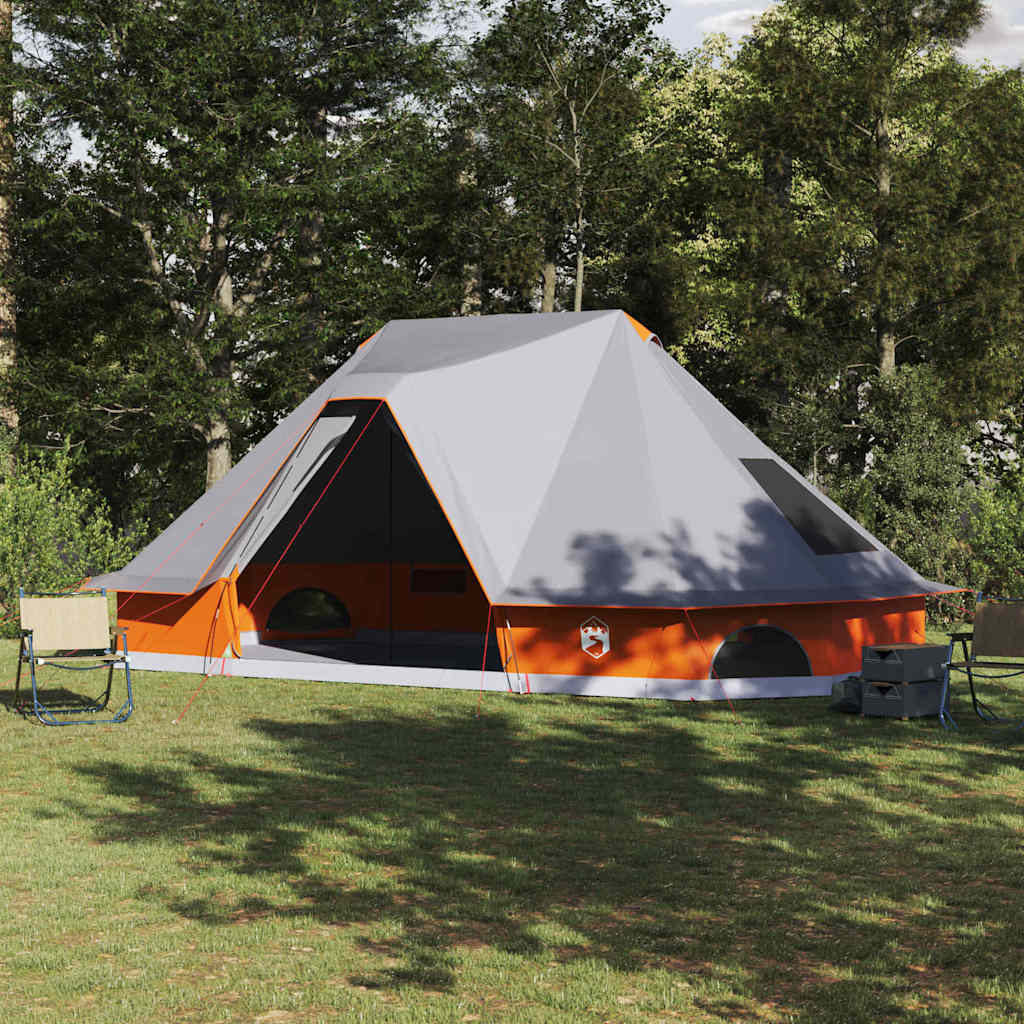 vidaXL Namiot Tipi Szary i pomarańczowy 680 x 430 x 270 cm tafta