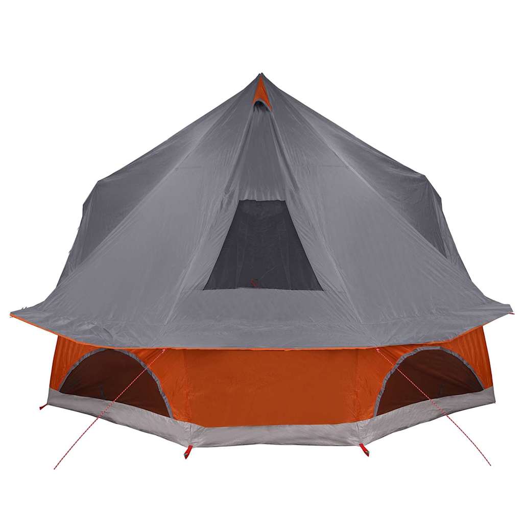 vidaXL Namiot Tipi Szary i pomarańczowy 680 x 430 x 270 cm tafta