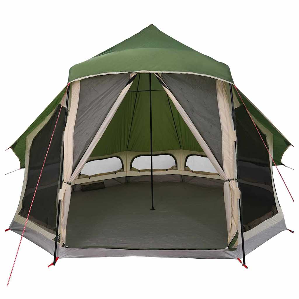 vidaXL Namiot Tipi z dachem Zielony 404 x 370 x 270 cm tafta