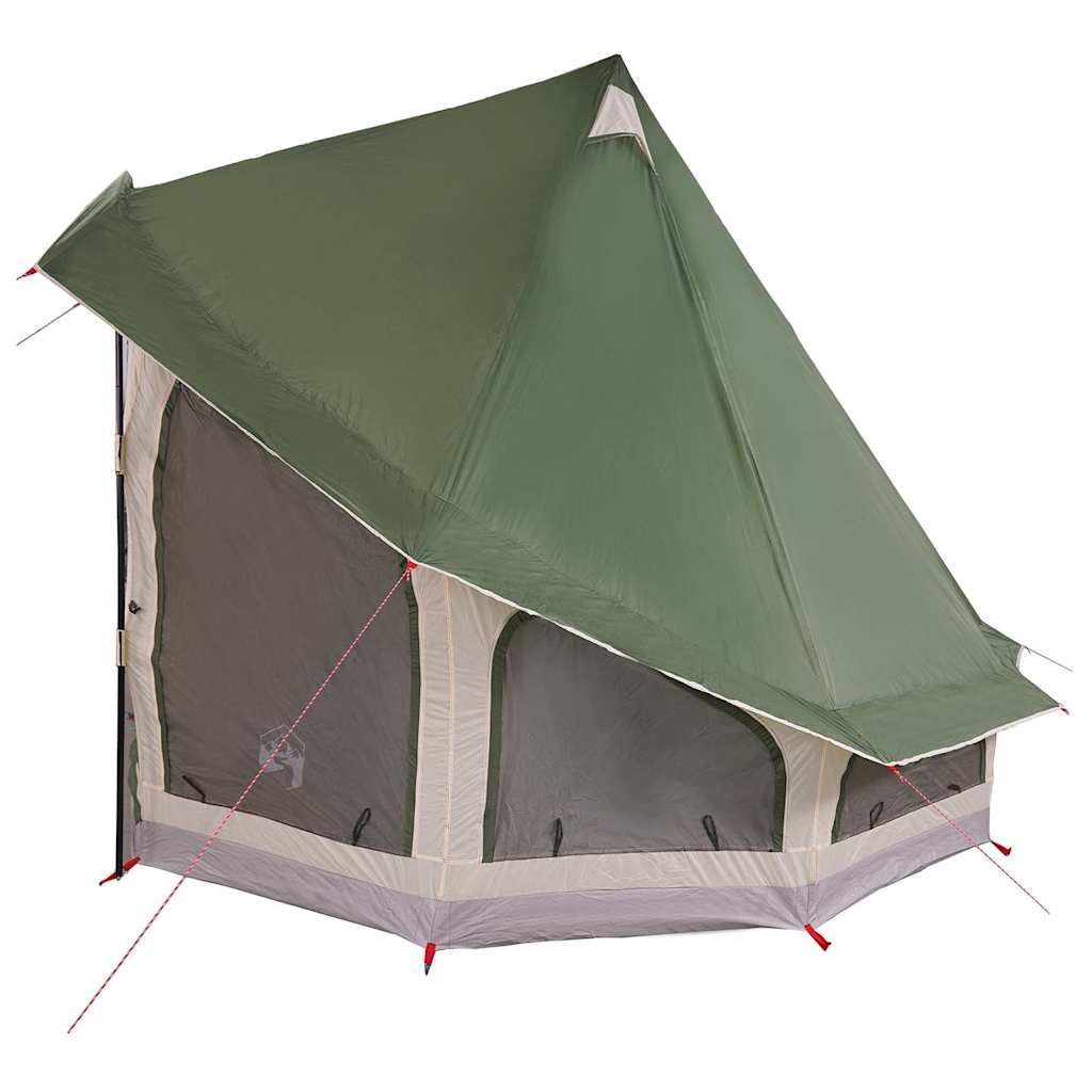 vidaXL Namiot Tipi z dachem Zielony 404 x 370 x 270 cm tafta