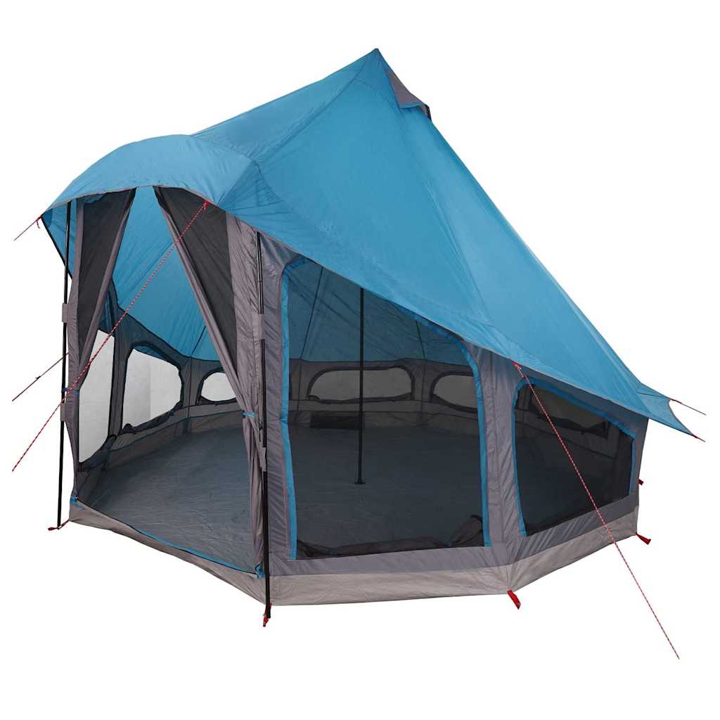 vidaXL Namiot Tipi z dachem Niebieski 404 x 370 x 270 cm tafta