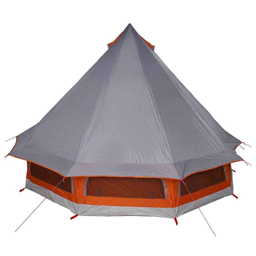 vidaXL Namiot Tipi Szary i pomarańczowy 404 x 370 x 270 cm tafta
