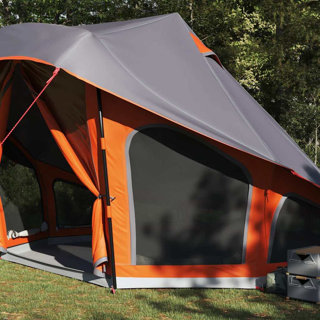 vidaXL Namiot Tipi Szary i pomarańczowy 508 x 470 x 300 cm tafta