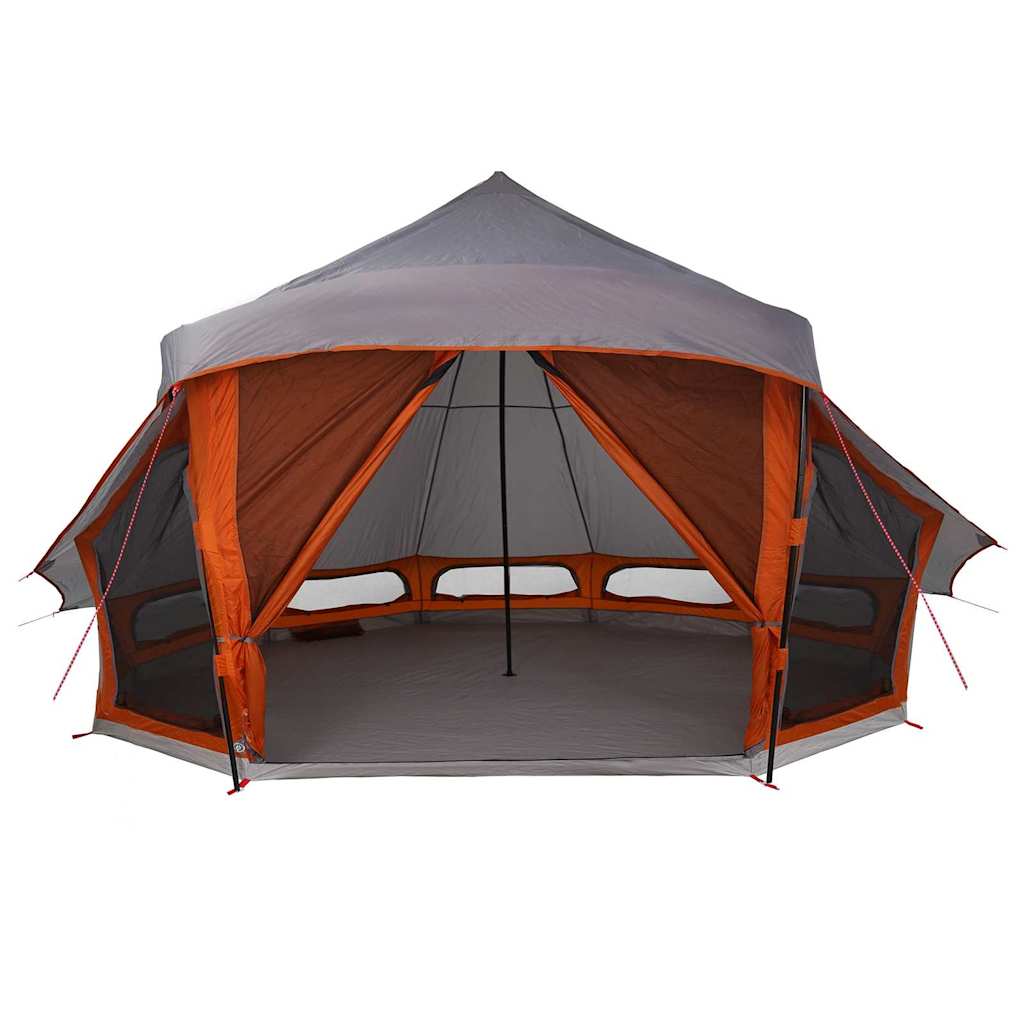 vidaXL Namiot Tipi Szary i pomarańczowy 508 x 470 x 300 cm tafta